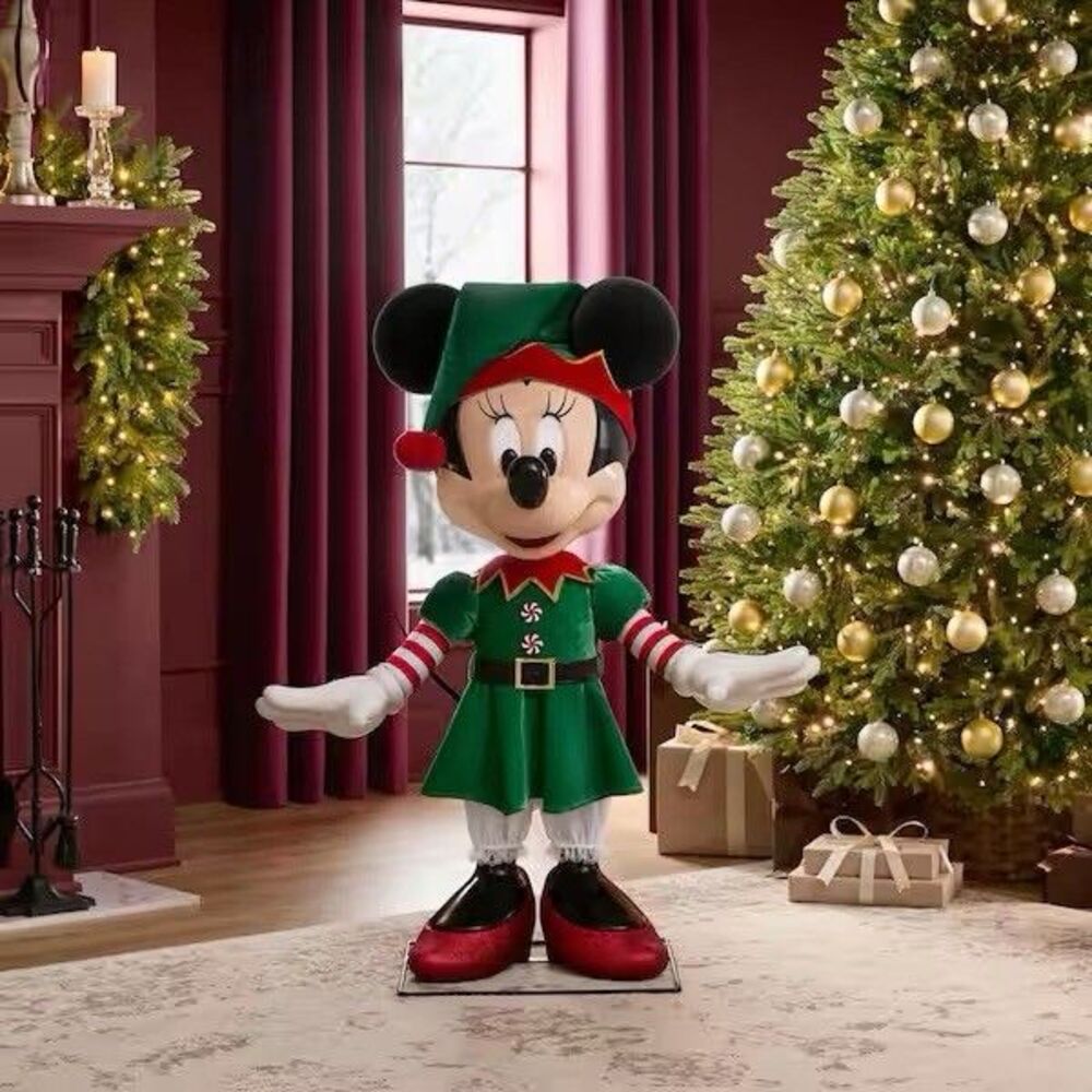 Disney 4 FT Animated Minnie Mouse Interactive Holiday Christmas Animatronic 2026